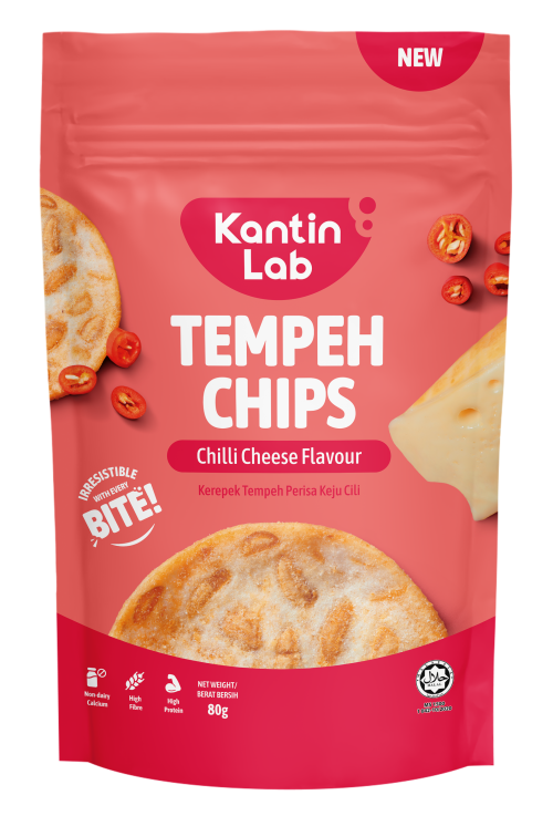 Kantin Lab Chili Cheese Flavored Tempeh Chip 80g